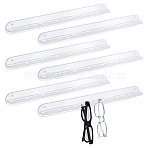 6 Sets Acrylic Sun Glasses Storage Display Stands, with Iron Screw & Plastic Findings, Clear, 38x3.8x3cm(ODIS-FH0001-23)