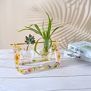 DIY Triangle Water Planting Vase Desk Decoration Kit, including Rack Silicone Molds, Iron Screws, Nut, Rod, Acrylic Bottle, Gakset Ring, White, Rack Mold: 160x234x25mm(DIY-C055-09)