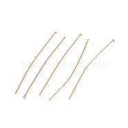 304 Stainless Steel Flat Head Pins, Golden, 40.5x0.6mm, 22 Gauge, Head: 1.4mm(STAS-L238-006B-G)