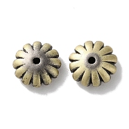 Tibetan Style Brass Beads, Cadmium Free & Lead Free, Flower, Antique Bronze, 11.5x4mm, Hole: 1.6mm(KK-M284-51B-AB)