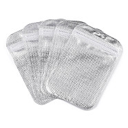 Translucent Plastic Zip Lock Bags, Resealable Packaging Bags, Rectangle, Silver, 13x8.5x0.03cm(OPP-Q006-03S)