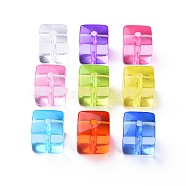 Transparent Acrylic Beads, Square, Mixed Color, 16.5x16x16mm, Hole: 3mm, about 116pcs/500g(MACR-S374-14-B)
