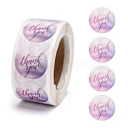 1 Inch Thank You Stickers, Adhesive Roll Sticker Labels, for Envelopes, Bubble Mailers and Bags, Purple, 25mm, about 500pcs/roll(DIY-G025-J12)