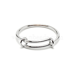 304 Stainless Steel Wire Wrap Expandable Adjustable Ring for Women, Stainless Steel Color, US Size 7 3/4(17.9mm)(RJEW-WH0007-01D-P)