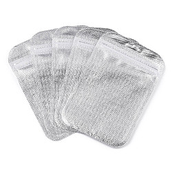 Translucent Plastic Zip Lock Bags, Resealable Packaging Bags, Rectangle, Silver, 13x8.5x0.03cm(OPP-Q006-03S)