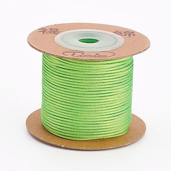 Nylon Cords, String Threads Cords, Round, Yellow Green, 1.5mm, about 25m/roll