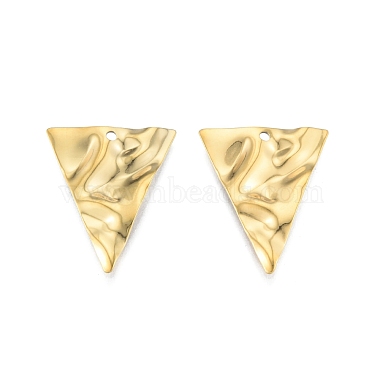 Real 18K Gold Plated Triangle 304 Stainless Steel Pendants