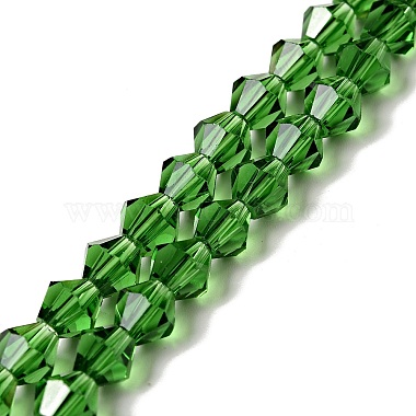 Chapelets de perles en verre transparent manuelles(GB6MM)-4