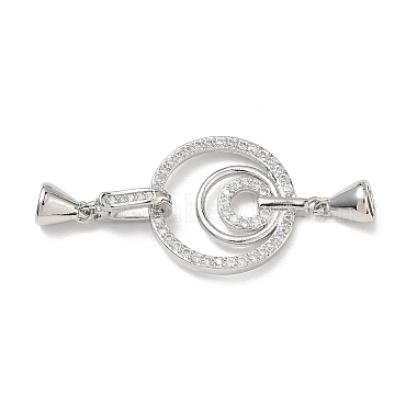 Brass Micro Pave Clear Cubic Zirconia Fold Over Clasps(KK-K428-04P)-1