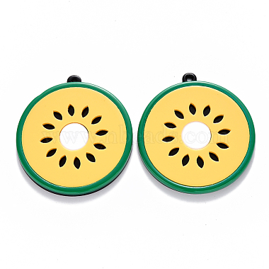 Yellow Fruit Cellulose Acetate Pendants