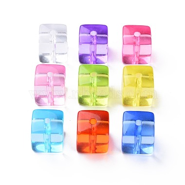 Mixed Color Square Acrylic Beads