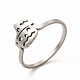 Non-Tarnish 304 Stainless Steel Halloween Pumpkin Finger Ring for Women(RJEW-K239-02P)-3