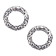 unicraftale 2pcs style tibétain 316 anneaux de porte à ressort texturés en acier inoxydable chirurgical(STAS-UN0040-91)-1