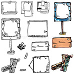 Plastic Stamps, for DIY Scrapbooking, Photo Album Decorative, Cards Making, Stamp Sheets, Mixed Shapes, 160x110mm(DIY-WH20018-0225)