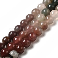 Natural Agate Round Beads Strands, 8mm, Hole: 0.8mm, about 50pcs/strand, 15.94''(40.5cm)(G-E583-02B)