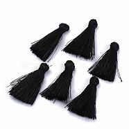 Polyester Tassel Pendant Decorations, Black, 42~45mm(FIND-S260-C22)