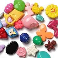 Baking Paint Acrylic Beads, Mixed Shapes, Mixed Color, 8~34x8~29x4~20.5mm, Hole: 1.6~4mm(MACR-XCP0001-20)