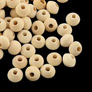 Undyed Natural Wood Rondelle Beads, Lead Free, Moccasin, 8x6mm, Hole: 2.5~3mm(X-WOOD-R253-11-LF)