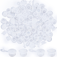 50Pcs Plastic Bottle Stoppers with Holes, for Essence Oil Bottles, White, 15~15.3x10mm, 50pcs/bag(AJEW-GF0008-14)