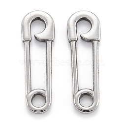 304 Stainless Steel Safety Pin, Stainless Steel Color, 31.5x9.5x2mm(STAS-M291-12P)