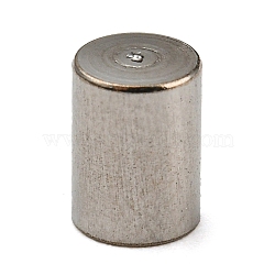304 Stainless Steel Cord Ends, End Caps, Column, Stainless Steel Color, 5.5x4mm, Inner Diameter: 3.5mm(STAS-L270-01C-P)