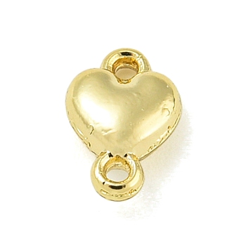 Alloy Connector Charms, Golden, Heart, 8x5.5x3mm, Hole: 0.9mm