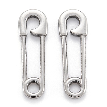 304 Stainless Steel Safety Pin, Stainless Steel Color, 31.5x9.5x2mm