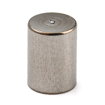 304 Stainless Steel Cord Ends, End Caps, Column, Stainless Steel Color, 5.5x4mm, Inner Diameter: 3.5mm