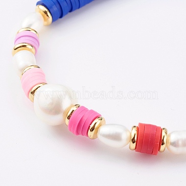 Bracelets extensibles en perles heishi en pâte polymère(BJEW-JB06027-01)-2