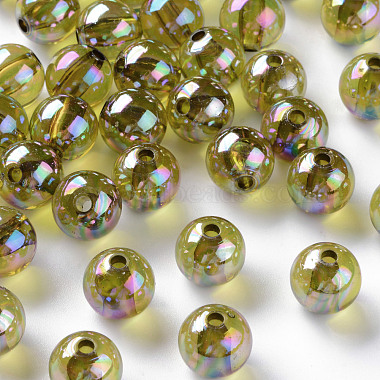 Goldenrod Round Acrylic Beads