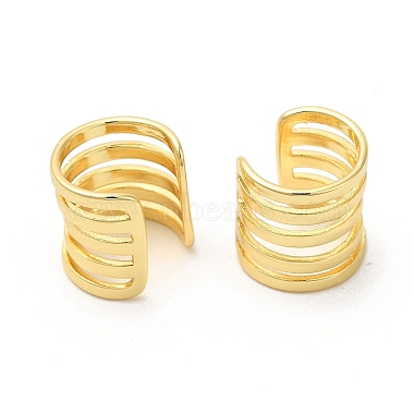 Brass Multi Line Cuff Earrings(EJEW-D065-08G)-2