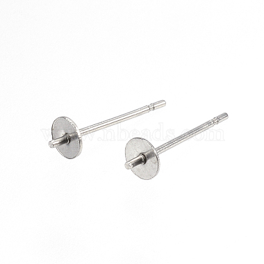 304 Stainless Steel Stud Earring Findings(X-STAS-D448-089P-4mm)-1