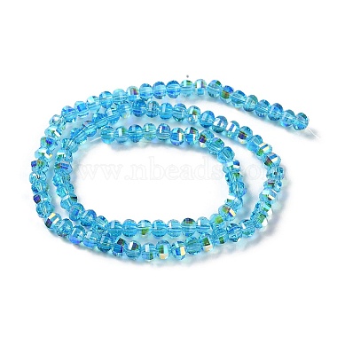 Transparent Electroplate Glass Beads Strands(GLAA-Q099-H01-06)-2