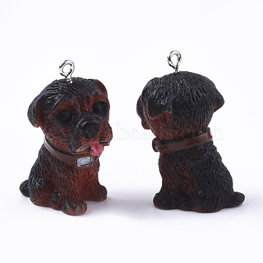 Resin Puppy Pendants(X-RESI-T028-02)-2