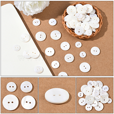 60Pcs 4 Styles Shell Buttons(BUTT-SP0001-17)-3