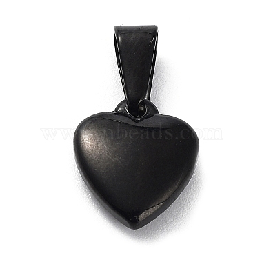 Black Heart 304 Stainless Steel Pendants