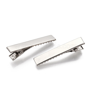 Iron Flat Alligator Hair Clip Findings(IFIN-S286-34mm)-2
