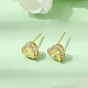 Brass Micro Pave Cubic Zirconia Stud Earrings(EJEW-G471-17G)-3