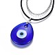 Teardrop Lampwork Evil Eye Pendants Necklaces(NJEW-JN02322)-2