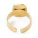 Natural Shell Rectangle Open Cuff Ring(STAS-E125-05G)-4
