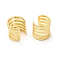 Brass Multi Line Cuff Earrings(EJEW-D065-08G)-2