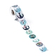 8 Patterns Snowman Round Dot Self Adhesive Paper Stickers Roll(X-DIY-A042-01I)-3
