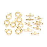 Golden Ring Alloy Toggle Clasps(TIBE-G015-07G)
