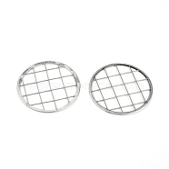 Tinplate Lid Insert with Square Grids, Platinum, 68.5x1.5mm(FIND-WH0077-54)