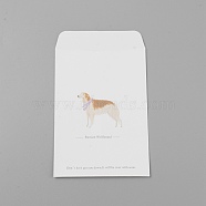 Kraft Paper Envelopes, Rectangle, Dog Pattern, 183x111x0.2mm, 10pcs/set(CON-WH0083-08G)