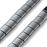 Synthetic Non-Magnetic Hematite Beads Strands, Square, 10x10x5mm, Hole: 1.2mm, about 42pcs/strand, 15.91 inch(40.4cm)(G-H303-B24)