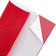 Polyester Felt Sticker, Self Adhesive Fabric, Rectangle, Red, 120x40x0.2cm(DIY-WH0223-19C)