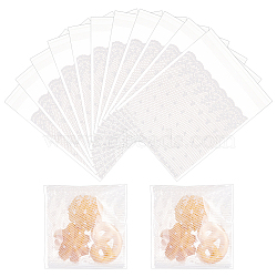 OPP Cellophane Self-Adhesive Cookie Bags, for Baking Packing Bags, Rectangle with Lace Pattern, White, 130x100x0.1mm, about 100pcs/bag(OPP-WH0008-04C)