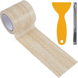 Tool Sets, including Stainless Steel Retractable Utility Knife, PE Imitation Wood Grain Adhesive Tape and Triangle Plastic Scraper Tool, PapayaWhip(TOOL-CP0001-48A)