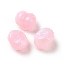 Opaque Acrylic Beads, Glitter Beads, Twist Round, Pink, 16x13.5x11mm, Hole: 1.8mm, about 333pcs/500g(OACR-E015-08E)